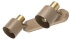 Spot Tisandra, metal gri-bej/ auriu, abajur gri-bej, E14 x2 MAX 10W, L350MM - imagine 4