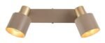 Spot Tisandra, metal gri-bej/ auriu, abajur gri-bej, E14 x2 MAX 10W, L350MM - imagine 7