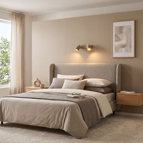 73142-e.jpg Spot Tisandra, metal gri-bej/ auriu, abajur gri-bej, E14 x2 MAX 10W, L350MM - imagine 1