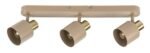 Spot Tisandra, metal gri-bej/ auriu, abajur gri-bej, E14 x3 MAX 10W, L510MM - imagine 4