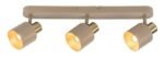 Spot Tisandra, metal gri-bej/ auriu, abajur gri-bej, E14 x3 MAX 10W, L510MM - imagine 3