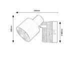 Spot Noxelle, metal/ lemn negru mat/ stejar, abajur negru mat, E14 x1 MAX 10W, H140MM - imagine 7