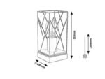 Veioză Boire, metal/ lemn negru, E27 x1 MAX 40W, L100MM, H210MM - imagine 8