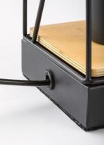 Veioză Boire, metal/ lemn negru, E27 x1 MAX 40W, L100MM, H210MM - imagine 6