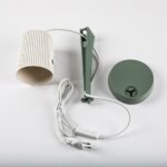 Veioză Solvet, plastic verde, abajur alb, E14 x1 MAX 11W, L170MM, H365MM - imagine 5
