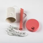 Veioză Solvet, plastic roz, abajur alb, E14 x1 MAX 11W, L170MM, H365MM - imagine 6