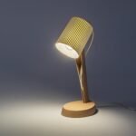 Veioză Solvet, plastic maro, abajur alb, E14 x1 MAX 11W, L170MM, H365MM - imagine 4
