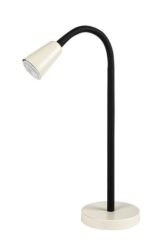 Veioză Aldo, metal negru, abajur alb os, GU10 x1 MAX 7W, L225MM, H440MM - imagine 4
