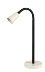 Veioză Aldo, metal negru, abajur alb os, GU10 x1 MAX 7W, L225MM, H440MM - imagine 5