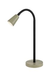 Veioză Aldo, metal negru, abajur kaki, GU10 x1 MAX 7W, L225MM, H440MM - imagine 4