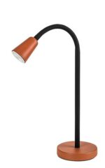 Veioză Aldo, metal negru, abajur portocaliu mat, GU10 x1 MAX 7W, L225MM, H440MM - imagine 4