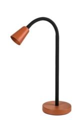 Veioză Aldo, metal negru, abajur portocaliu mat, GU10 x1 MAX 7W, L225MM, H440MM - imagine 5