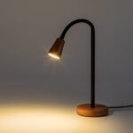 Veioză Aldo, metal negru, abajur portocaliu mat, GU10 x1 MAX 7W, L225MM, H440MM - imagine 6