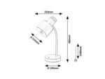 Veioză Pastro, metal/ lemn negru, E27 x1 MAX 20W, L210MM, H360MM - imagine 9