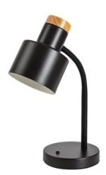 Veioză Pastro, metal/ lemn negru, E27 x1 MAX 20W, L210MM, H360MM - imagine 5