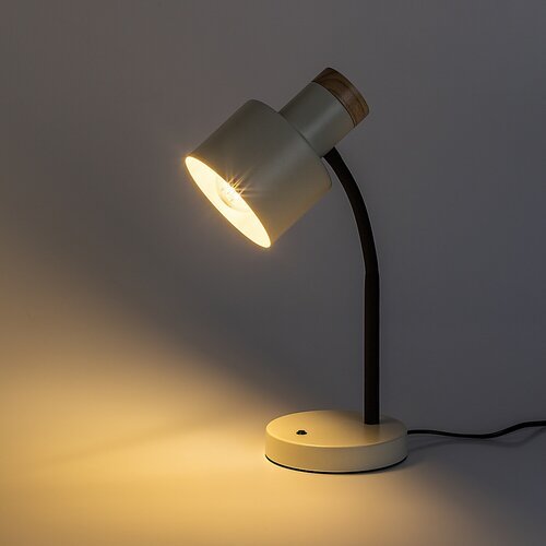 74097-3.jpg Veioză Pastro, metal/ lemn negru, abajur alb os, E27 x1 MAX 20W, L210MM, H360MM - imagine 1