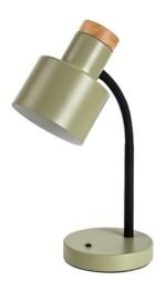 Veioză Pastro, metal/ lemn negru, abajur kaki, E27 x1 MAX 20W, L210MM, H360MM - imagine 5