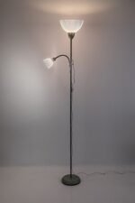 Lampadar Action Pro, metal mentă, abajur alb, E27 x1 MAX 60W + E14 x1 MAX 25W, L250MM, H1800MM - imagine 5