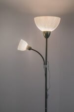 Lampadar Action Pro, metal mentă, abajur alb, E27 x1 MAX 60W + E14 x1 MAX 25W, L250MM, H1800MM - imagine 7