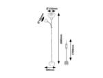 Lampadar Action Pro, metal gri-bej, abajur alb, E27 x1 MAX 60W + E14 x1 MAX 25W, L250MM, H1800MM - imagine 9