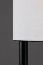 Lampadar Bronn, metal negru, abajur alb, E27 x1 MAX 40W, Ø220MM, H1500MM - imagine 7