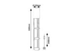 Lampadar Bronn, metal gri-bej, abajur alb, E27 x1 MAX 40W, Ø220MM, H1500MM - imagine 8