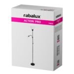 Lampadar Action Pro, metal negru, abajur alb, E27 x1 MAX 60W + E14 x1 MAX 25W, L250MM, H1800MM - imagine 8