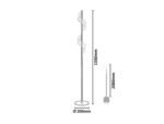 Lampadar Zofrael, metal auriu, abajur transparent, LED 12W, Ø200MM, H1350MM - imagine 8