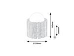Veioză Noxelle, lemn negru mat/ stejar, abajur alb, G9 x1 MAX 5W, Ø130MM, H145MM - imagine 8