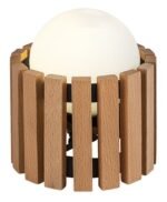 Veioză Noxelle, lemn negru mat/ stejar, abajur alb, G9 x1 MAX 5W, Ø130MM, H145MM - imagine 3