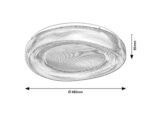 Corp de iluminat pentru baie Dolcino, metal alb, abajur cristal, LED 36W, Ø480MM - imagine 8