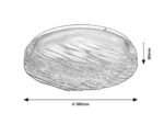 Corp de iluminat pentru baie Luvia, metal alb, abajur cristal, LED 24W, Ø380MM - imagine 8