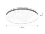 Corp de iluminat pentru baie Toma, metal crom, abajur alb, LED 40W, Ø480MM - imagine 8