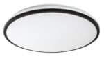 Corp de iluminat pentru baie Slava, metal negru, abajur alb, LED 40W, Ø485MM - imagine 4