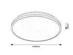 Corp de iluminat pentru baie Slava, metal negru, abajur alb, LED 40W, Ø485MM - imagine 8