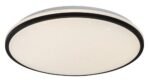 Corp de iluminat pentru baie Slava, metal negru, abajur alb, LED 40W, Ø485MM - imagine 3