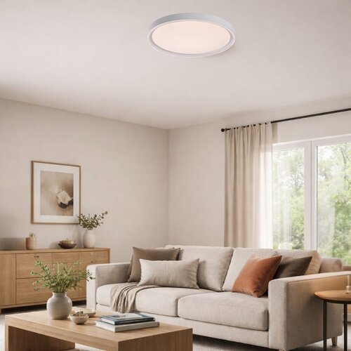 75086-e.jpg Plafonieră Zerina, plastic alb, LED 31W, Ø415MM - imagine 1