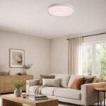 Plafonieră Zerina, plastic alb, LED 54W, Ø520MM