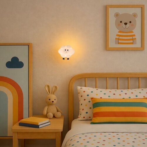 76045-e.jpg Lampă pentru copii Dreamies, plastic alb, LED 2,7W, L95MM - imagine 1