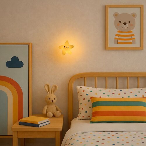 76046-e.jpg Lampă pentru copii Dreamies, plastic galben, LED 2,7W, L90MM - imagine 1