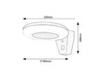 Lampă solară Certovo, aluminiu negru, abajur alb, LED 4W, Ø185MM, H100MM - imagine 7