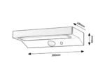 Lampă solară Korana, aluminiu negru, abajur alb, LED 6W, L200MM, H40MM - imagine 7