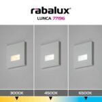 Lumină indirectă Lunca, plastic alb, LED 1W, H85MM (cod 77196) - imagine 10