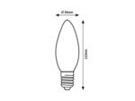 Bec Filament-LED, E14, 2W, 470lm, albă caldă 3000K (cod 79011) - imagine 4