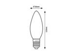 Bec Filament-LED, E14, 2W, 470lm, albă naturală 4000K (cod 79012) - imagine 4