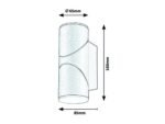 Aplică exterior Belfast, aluminiu antracit, abajur alb, LED 12,9W, Ø65MM, L160MM - imagine 9