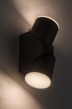 Aplică exterior Belfast, aluminiu antracit, abajur alb, LED 12,9W, Ø65MM, L160MM - imagine 7