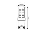 Bec SMD-LED, G9, 4W, 350lm, albă naturală 4000K - imagine 2