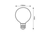 Bec Filament-LED, E27, 4W, 320lm, albă caldă 1800K - imagine 8