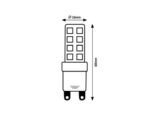 Bec SMD-LED, G9, 4W, 420lm, albă caldă 3000K - imagine 3